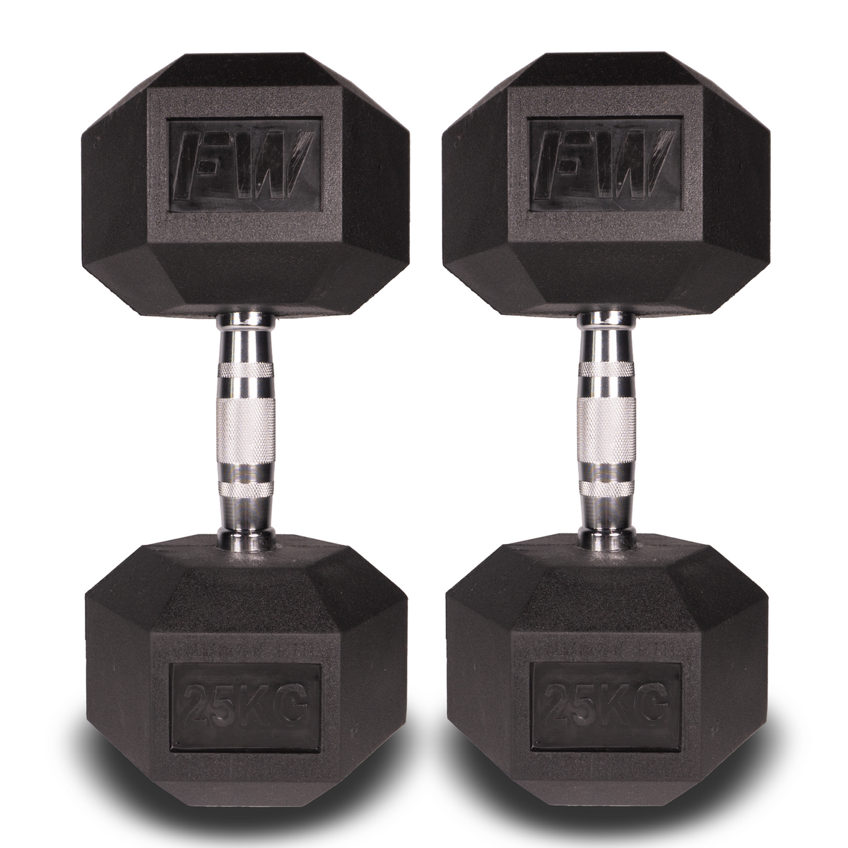 Rubber Hex Dumbbells Pair