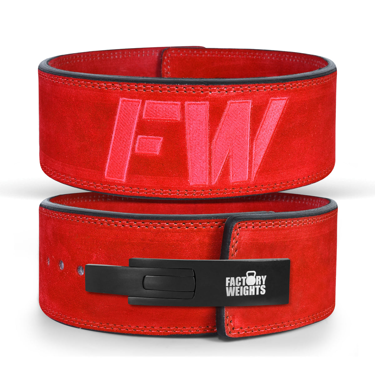 FW Lever Power Lifting Belt Red